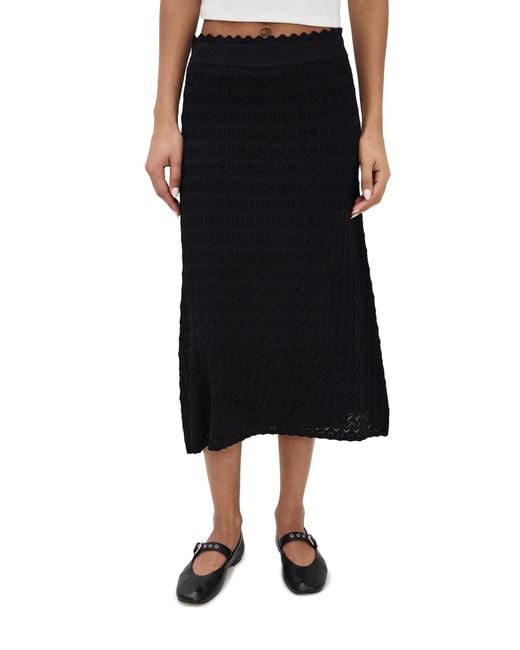 Sea Black Rue Knit Midi Skirt