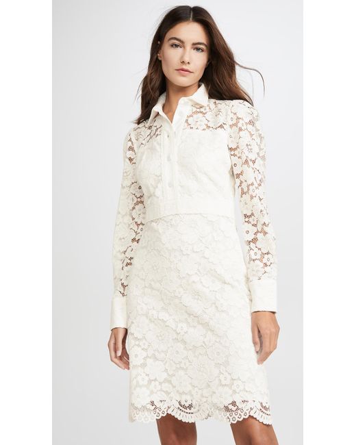 shoshanna white dress