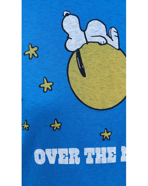 RE/DONE Classic Tee Snoopy Moon in Blue | Lyst Canada