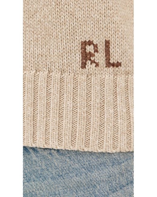 Polo Ralph Lauren Natural Long Sleeve Cotton Crewneck Pullover Sweater