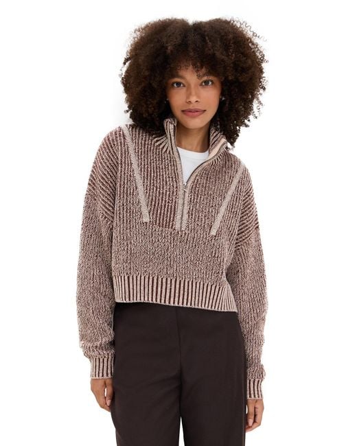 Staud Black Cropped Hampton Sweater