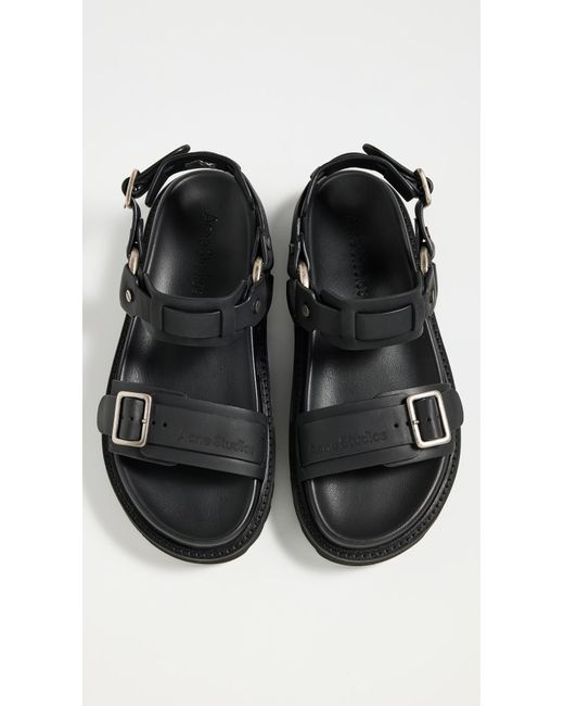 Acne Black Balius Sandals