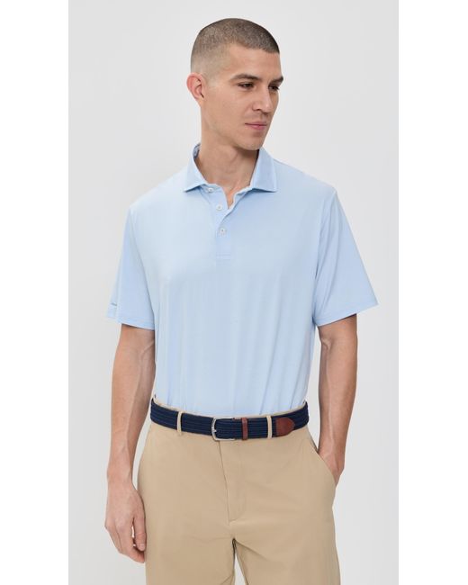 Ralph Lauren Blue Striped Featherweight Airflow Jersey Polo for men
