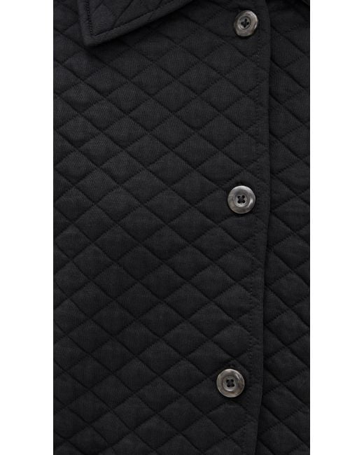 Vince Black Quilted Collared Jacket