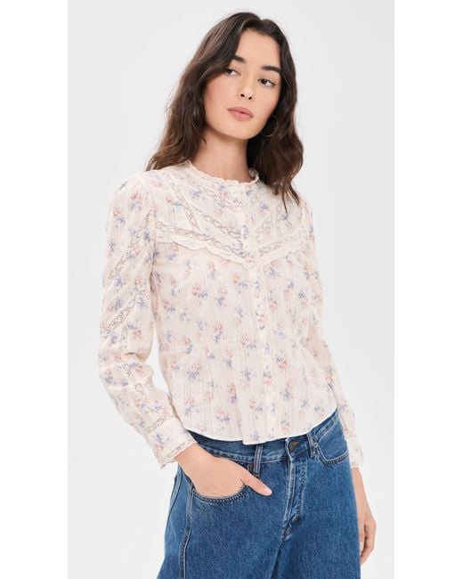 LoveShackFancy White Miah Top