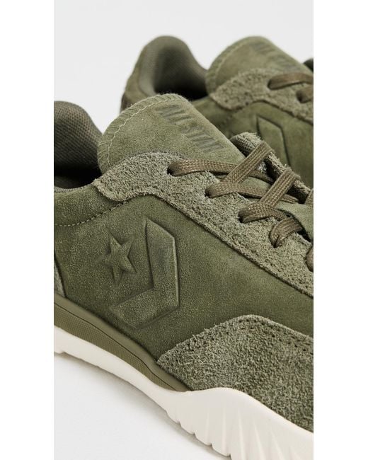 Converse Green Run Star Trainer Colorful Suede Sneakers