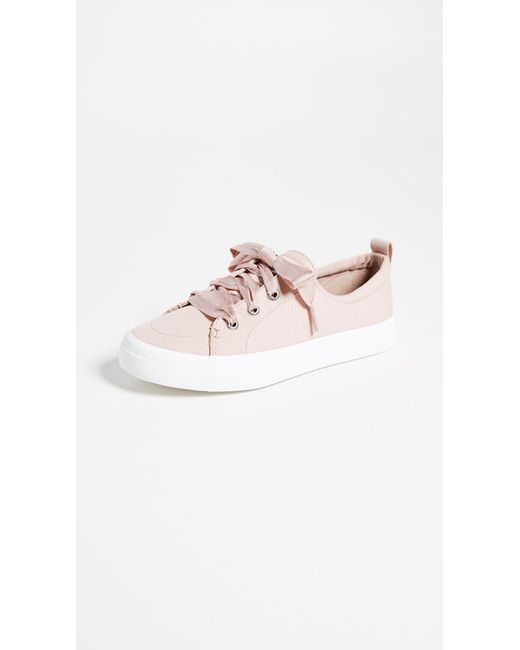 Sperry Top-Sider Pink Crest Vibe Satin Lace Sneakers