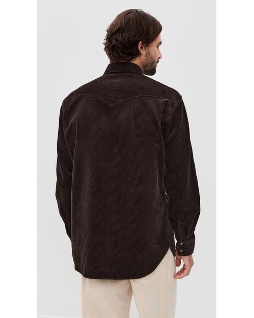 NN07 Ricky Corduroy Western Shirt in Black for Men | Lyst
