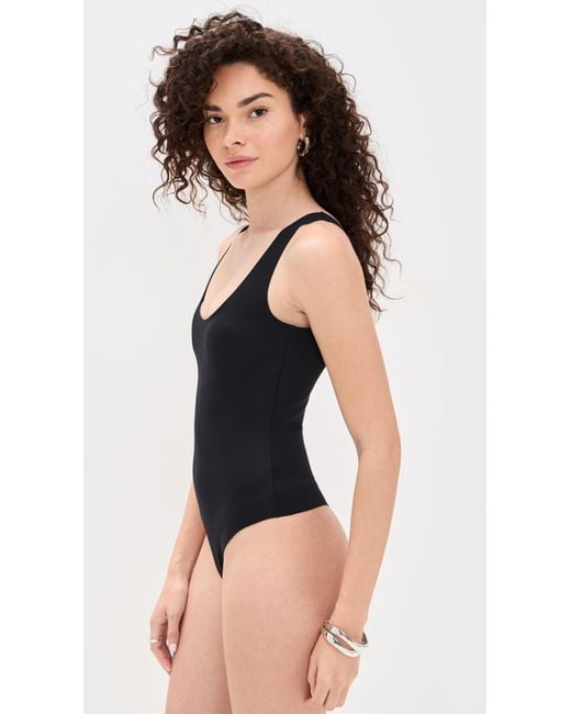 Commando Blue Neoprene Tank Bodysuit