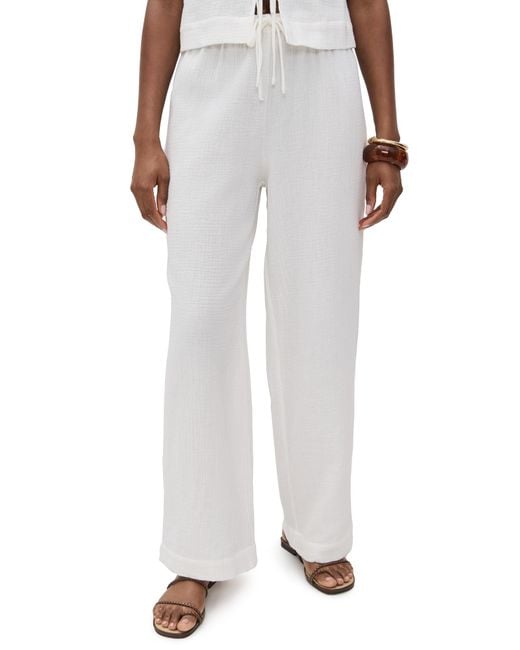 Wayf White Ani Drawstring Pants