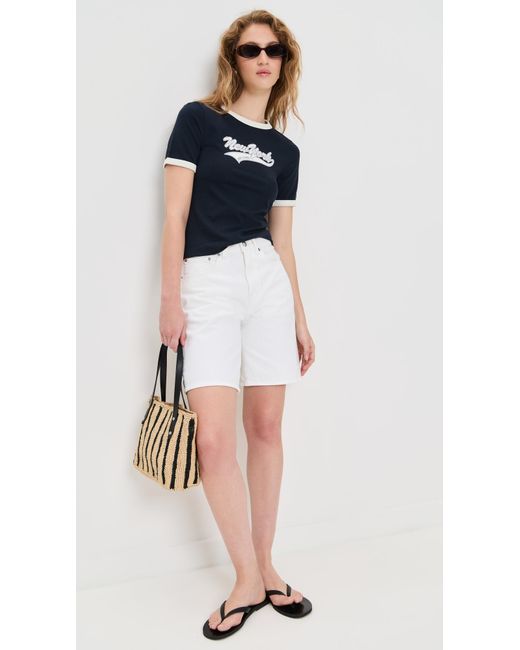 Rag & Bone Blue Ny Mica Ringer Tee