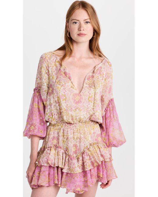 MISA Los Angles Chiffon Viviana Dress in Pink | Lyst UK