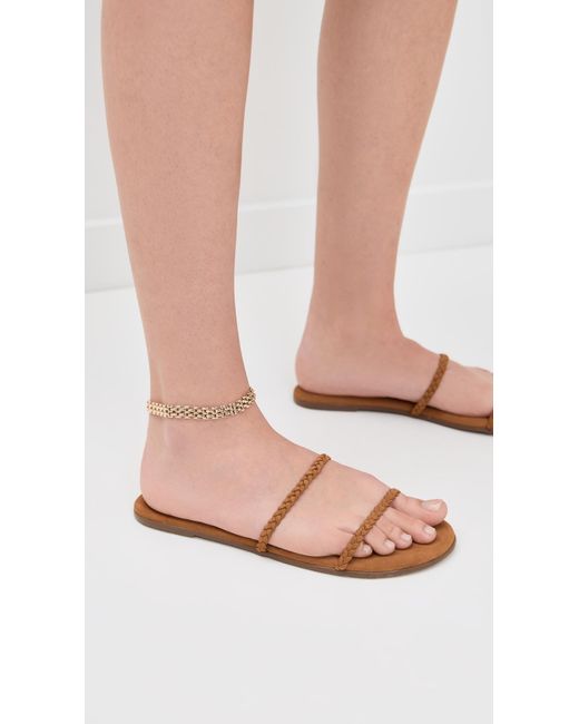 TKEES Natural Gemma Braid Slides