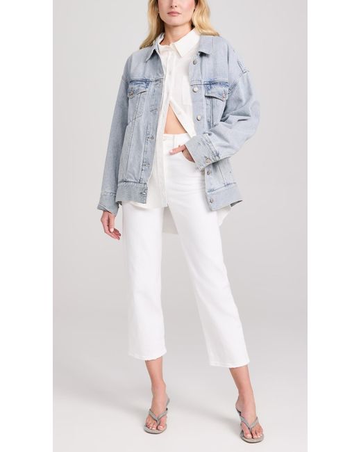 Levi's White Ribcage Straight Ankle Jeans