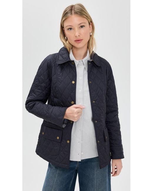 Barbour Blue Beadnell Quilt Barn Jacket
