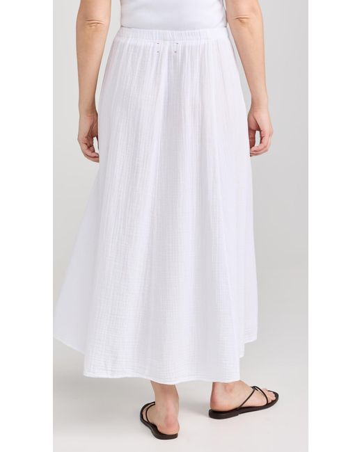 Xirena White Deon Gauze Skirt