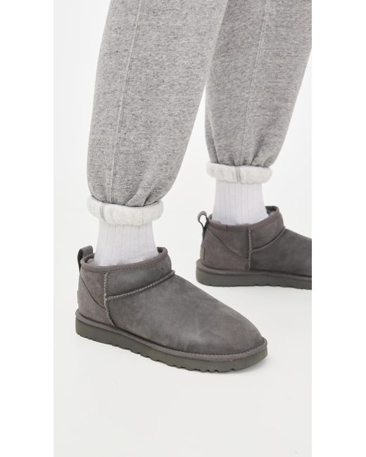 Ugg Gray Classic Ultra Mini Boots