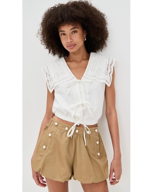 Sea White Marie Embroidery Vest