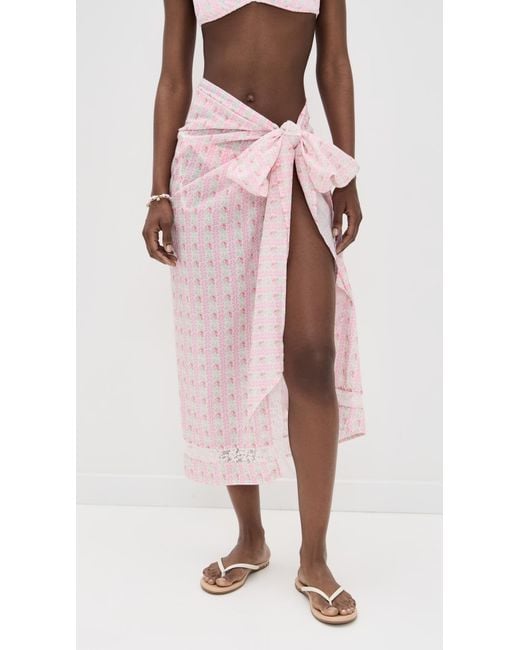 LoveShackFancy Pink Emabella Pareo