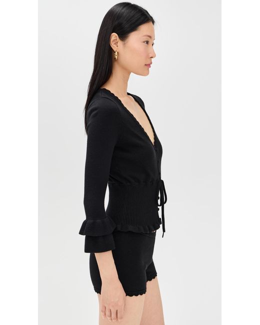 GUIZIO Black Mathilde Top