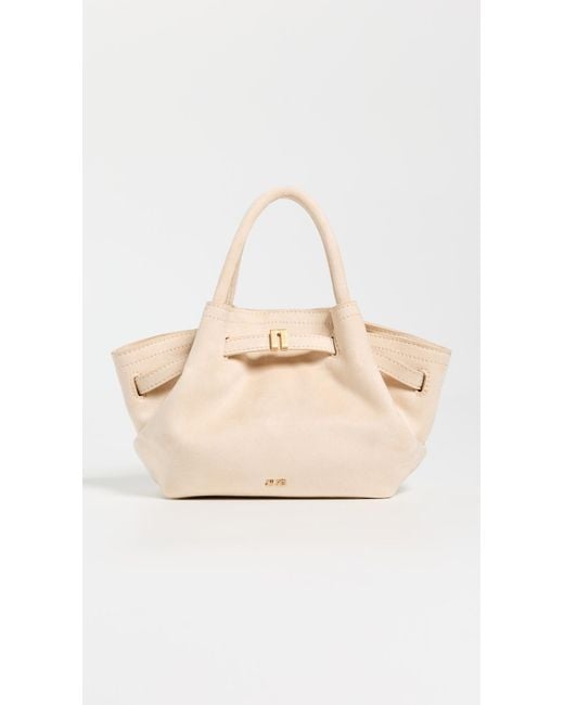 JW PEI White Hana Mini Faux Suede Tote Bag