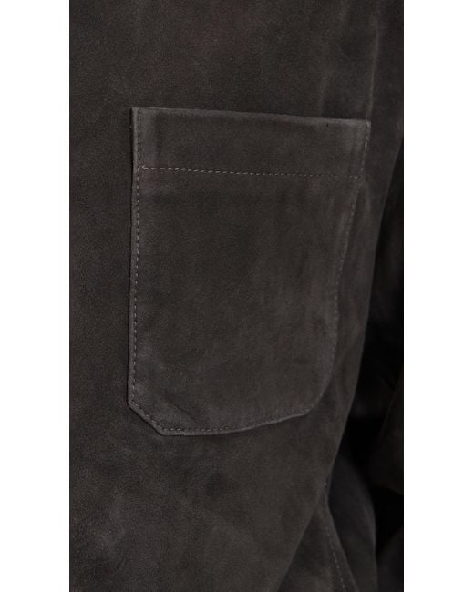 FRAME Black Suede Bomber Jacket for men