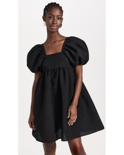 CECILIE BAHNSEN Black Tilde Dress Blossom Matelasse