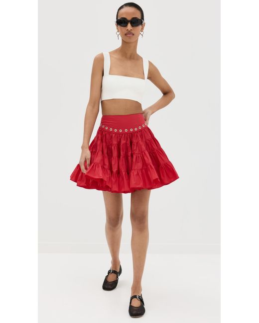 Sandy Liang Red Chumi Skirt