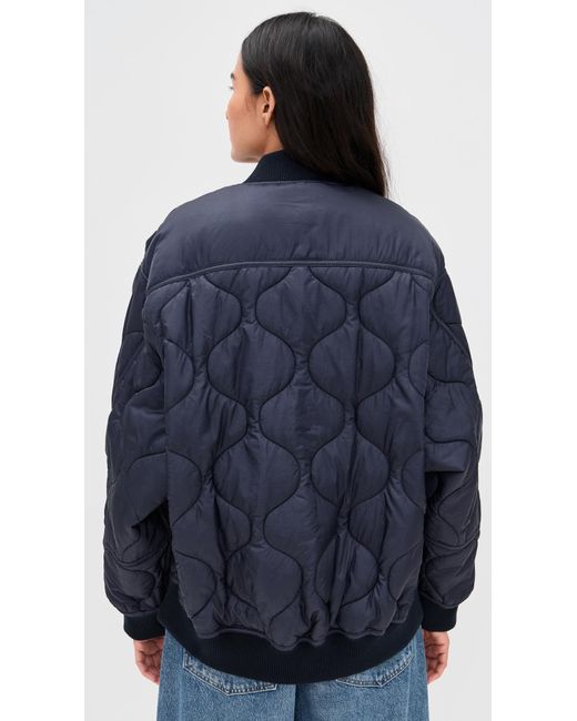 Agolde Blue Isla Quilted Jacket