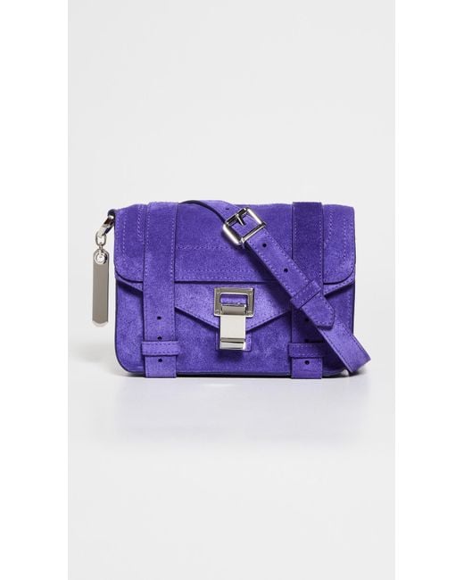 Proenza Schouler Purple Suede Ps1 Mini Crossbody Bag