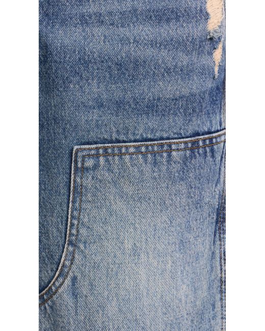 Marc Jacobs Blue Grunge Oversize Carpenter Jeans