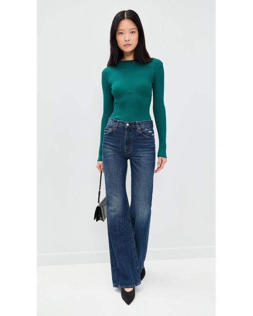 Le Bos Green Adele Knit Top