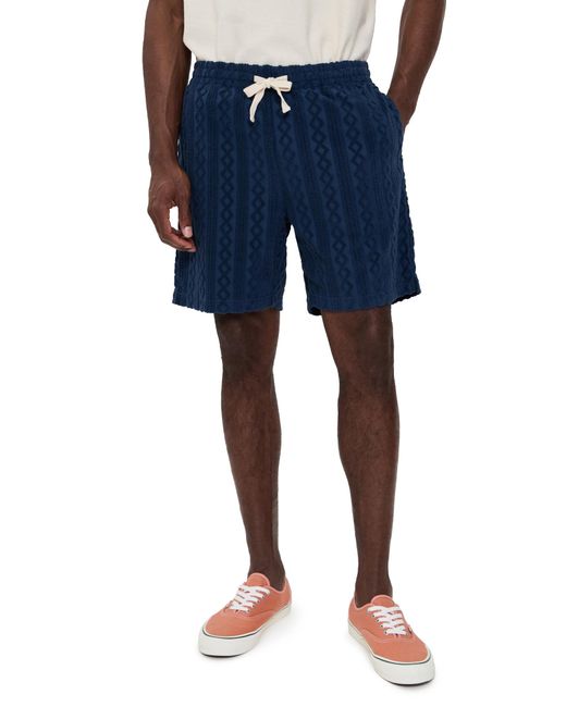 Rails Blue Nova Drawstring Shorts 7.5 for men