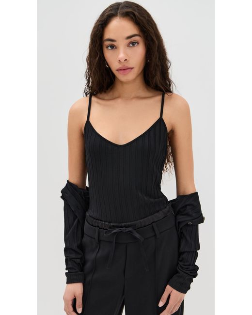 Vince Black Rib V Neck Cami