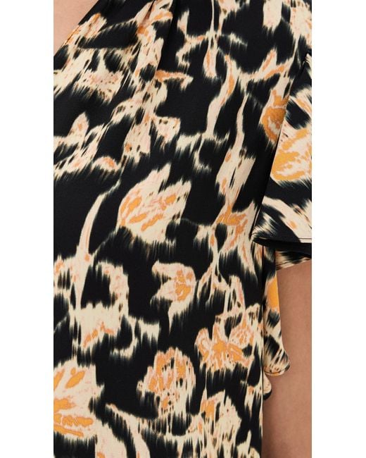 Ulla Johnson Black Lilo Flutter Sleeve Blouse