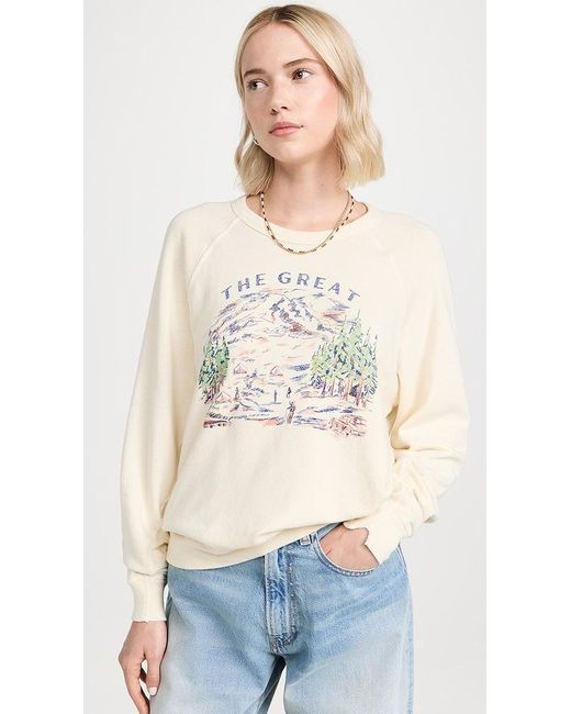 The Great White The College Sweatshirt With Woodsy Trail Graphic