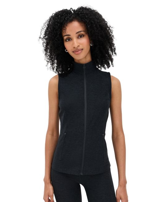 Beyond Yoga Black Venice Zip Front Vest