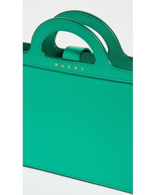 Marni Green Long Wallet With Chain