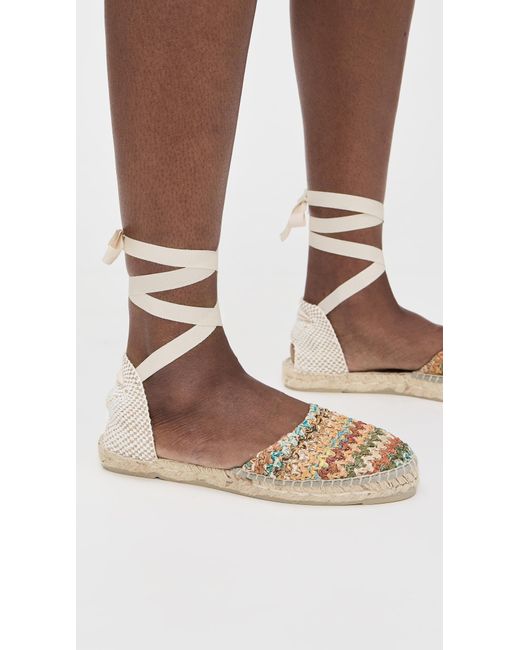 Manebí White Flat Valenciana Espadrilles