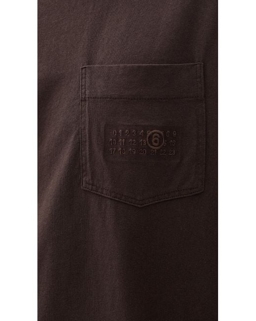 MM6 by Maison Martin Margiela Black Long Sleeve Top for men