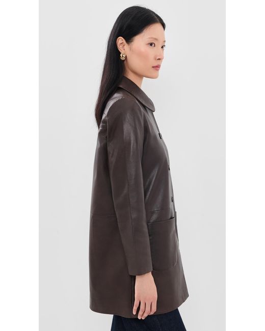Ba&sh Black Madie Leather Coat