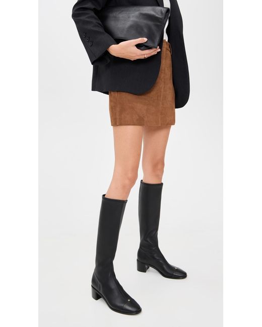 Tory Burch Black Cap Toe Knee High Boots