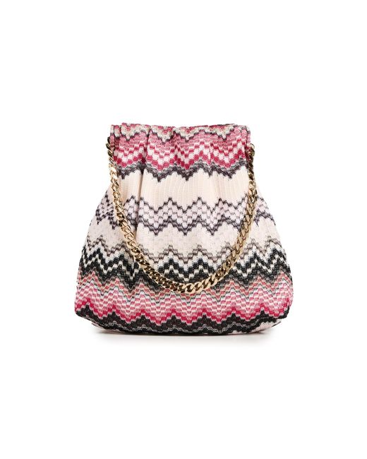Missoni Pink Drawstring Pouch Chain