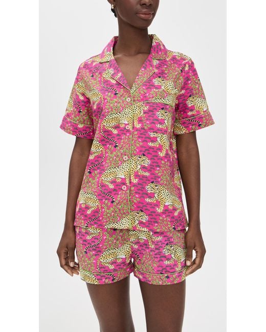 Printfresh Red Bagheera Shorts Pj Set