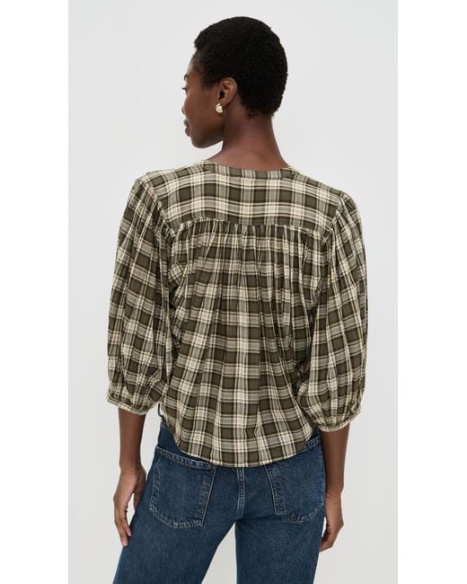 Madewell Multicolor Balloon-Sleeve Top