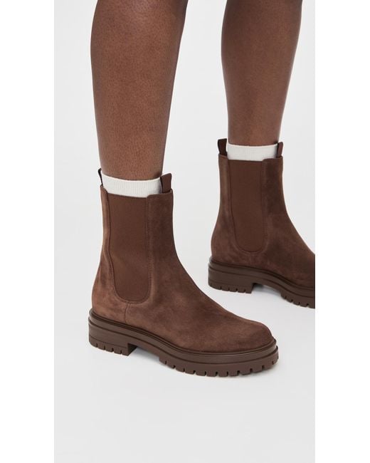 Gianvito Rossi Brown Chester Suede Boots