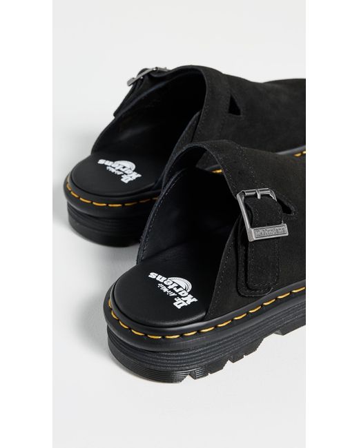 Dr. Martens Black Zeb Zag Mule ( E.H Suede) Shoes