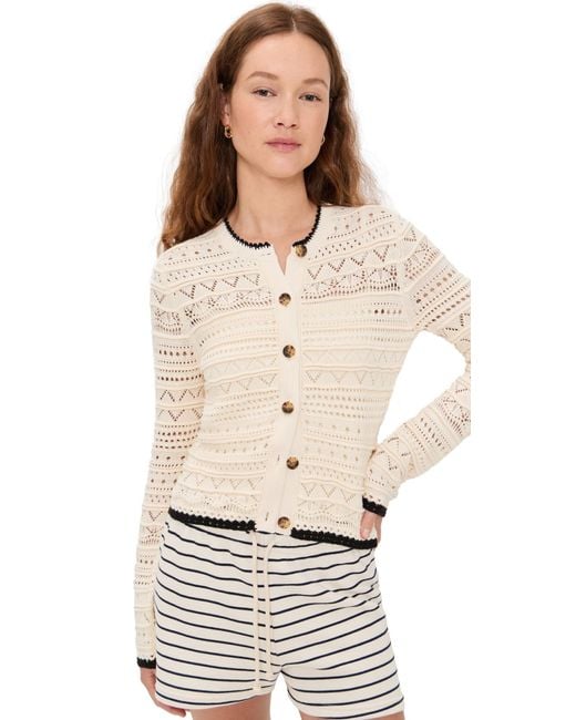 La Ligne White Mallory Cardigan