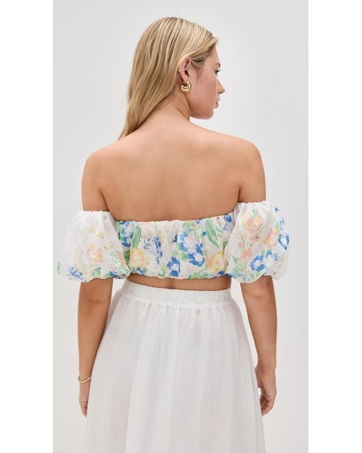 En Saison White Julia Top