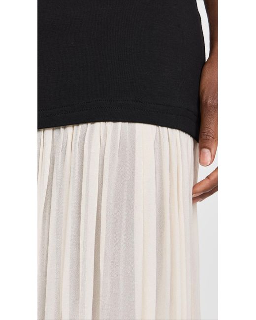 Pixie Market Black Gia Chiffon Hem Tank Dress